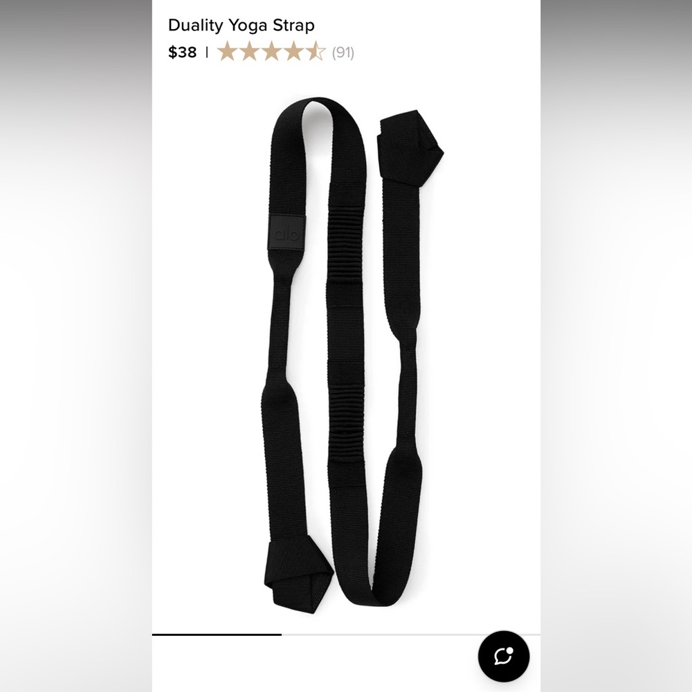ALO Yoga Black Duality Yoga Strap